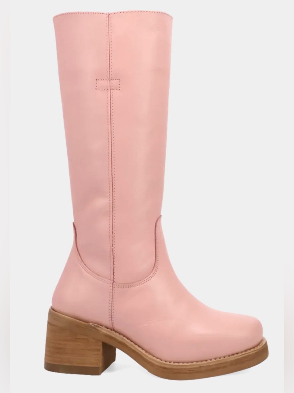 DAN POST BOOT CO.- WOMEN'S VAGABOND LEATHER ROUND TOE BOOTS PINK COLOR - DINGO